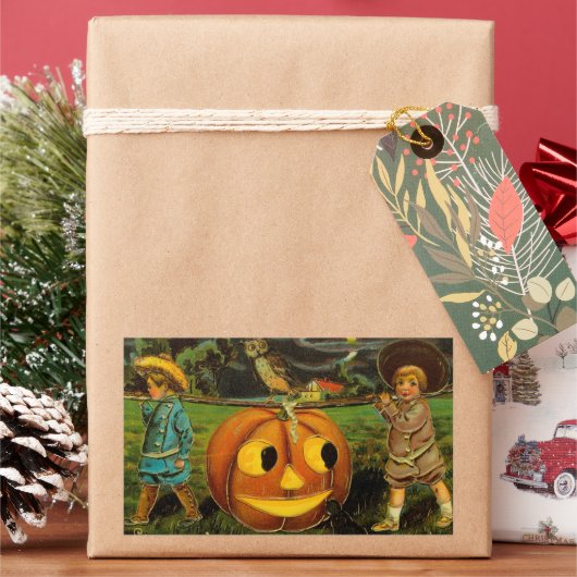 Halloween Jack-o-Lantern Ernteabend von Kindern Rechteckiger Aufkleber (Feiertag)