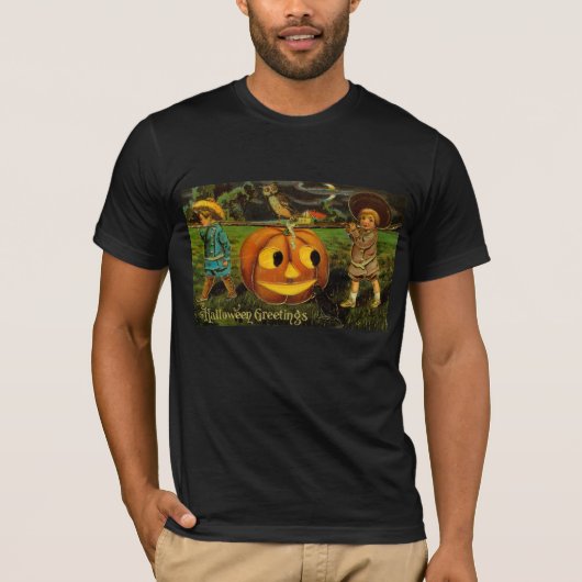 Halloween Jack-o-Lantern Ernteabend von Kindern T-Shirt (Vorderseite)