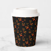 Halloween-Jack-O-Lantern-Faces-Papiertasse Pappbecher (Links)