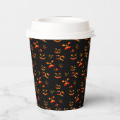 Halloween-Jack-O-Lantern-Faces-Papiertasse Pappbecher (Rückseite)