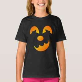 Halloween Jack-o'-lantern Funny Face Girl T-Shirt