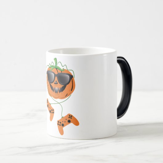 "Halloween Jack-O-Lantern Gamer Tasse - Funny Gami (VorderseiteRechts)