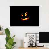 Halloween-Jack-O-Lantern-Gefechtsgestelle Poster (Heimbüro)