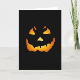 Halloween: Jack-o-Lantern-Gesicht: Karte