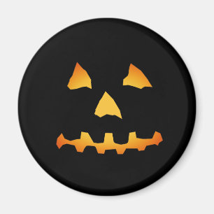Halloween: Jack-o-Lantern-Gesicht: Magnet