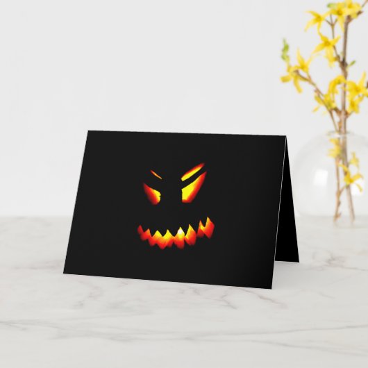 Halloween-Jack-O-Lantern-Gesichtskarte Karte (Gelbe Blume)
