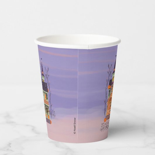 Halloween Jack-o'-lantern Hous Pappbecher (Rechts)