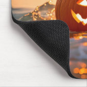 Halloween Jack-o-Lantern im Ozean Mousepad (Ecke)