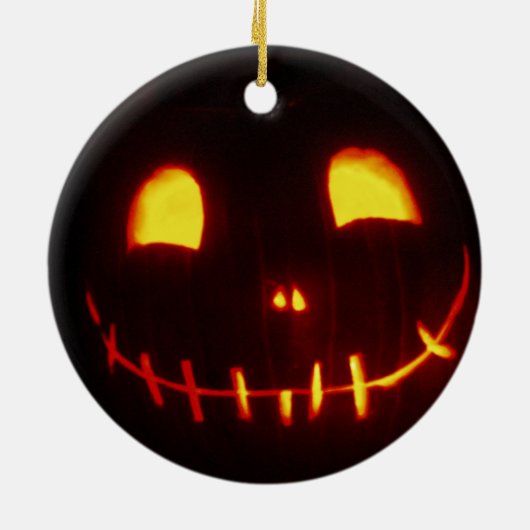 Halloween Jack-o-Lantern Keramik Ornament (Hinten)