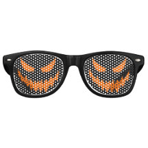 Halloween Jack-O-Lantern Kostümbrille (schwarz)
