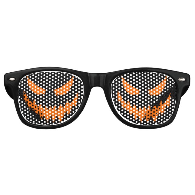 Halloween Jack-O-Lantern Kostümbrille (schwarz) Partybrille (Vorderseite)