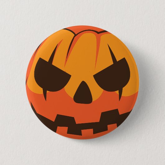 Halloween Jack o Lantern Kürbis Button (Vorderseite)