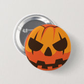 Halloween Jack o Lantern Kürbis Button (Vorne & Hinten)