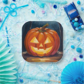 Halloween Jack-O-Lantern Kürbis Pappteller (Party)