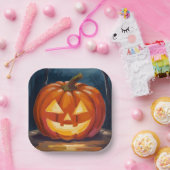 Halloween Jack-O-Lantern Kürbis Pappteller (Party)