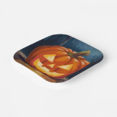 Halloween Jack-O-Lantern Kürbis Pappteller (Gewinkelt)