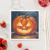 Halloween Jack-O-Lantern-Kürbis Serviette (Beispiel)