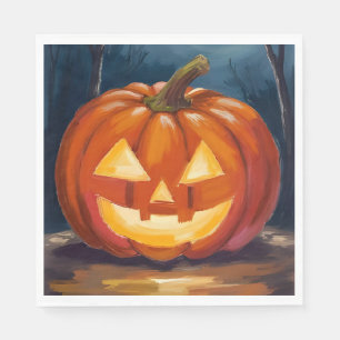Halloween Jack-O-Lantern-Kürbis Serviette