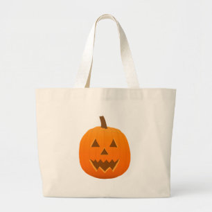 Halloween: Jack-O-Lantern: KürbisTasche Jumbo Stoffbeutel
