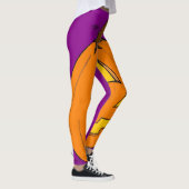 Halloween Jack o' Lantern Lila Leggings (Rechts)