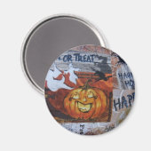 Halloween Jack O' Lantern Magnet (Vorderseite/Rückseite)