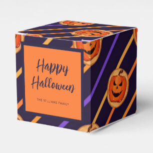 Halloween-Jack-O-Lantern-Marinestreifen Geschenkschachtel