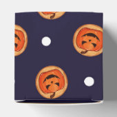 Halloween Jack-O-Lantern Navy Polka Dots Custom Geschenkschachtel (Oben)