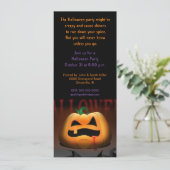 Halloween Jack O' Lantern Party Einladung (Stehend Vorderseite)