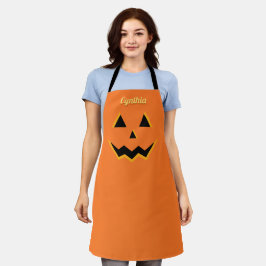 Halloween Jack O' Lantern Pumpkin All-Over-Druck Schürze