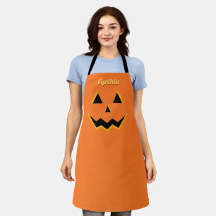 Halloween Jack O' Lantern Pumpkin All-Over-Druck Schürze