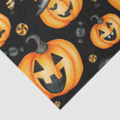 Halloween Jack-o-Lantern Pumpkin Black and Orange Seidenpapier (Detail)