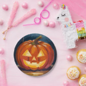 Halloween Jack-O-Lantern Pumpkin Pappteller (Party)