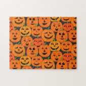 Halloween Jack-o'-lantern Pumpkin Puzzle (Horizontal)