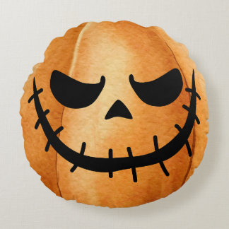 Halloween Jack-O-Lantern Pumpkin Rundes Kissen