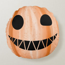 Halloween Jack-O-Lantern Pumpkin Rundes Kissen
