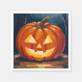 Halloween Jack-O-Lantern Pumpkin Serviette
