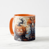 Halloween Jack O' Lantern Pumpkin Tasse (Vorderseite Links)