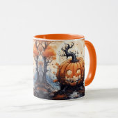 Halloween Jack O' Lantern Pumpkin Tasse (VorderseiteRechts)