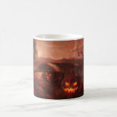 Halloween Jack-O-Lantern Pumpkins Spooky Castle Kaffeetasse (Mittel)