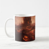 Halloween Jack-O-Lantern Pumpkins Spooky Castle Kaffeetasse (Links)