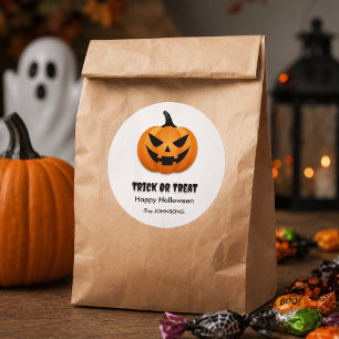 Halloween Jack-o’-Lantern – Runder Aufkleber