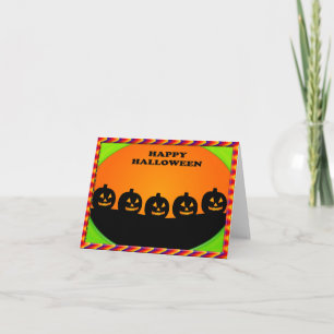 Halloween Jack o' Lantern Silhouetten Karte