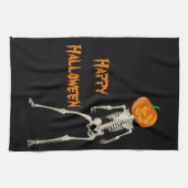 Halloween Jack O' Lantern Skelett Dekorativ Geschirrtuch (Horizontal)