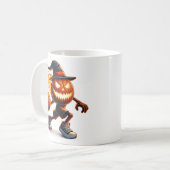 Halloween Jack-o'-Lantern Slam Dunk: Spooky Basket Kaffeetasse (Vorderseite Links)