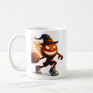 Halloween Jack-o'-Lantern Slam Dunk: Spooky Basket Kaffeetasse