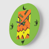 Halloween Jack-O-Lantern & Spider Uhr (Winkel)