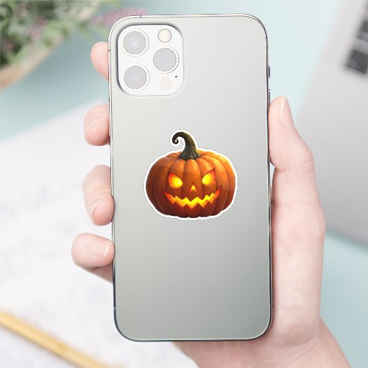 Halloween Jack O' Lantern Sticker (Telefon)