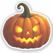 Halloween Jack O' Lantern Sticker (Vorderseite)