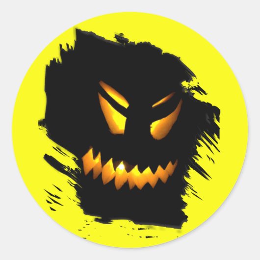 Halloween-Jack-O-Lantern-Sticker Runder Aufkleber (Vorderseite)