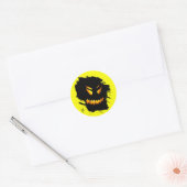 Halloween-Jack-O-Lantern-Sticker Runder Aufkleber (Umschlag)